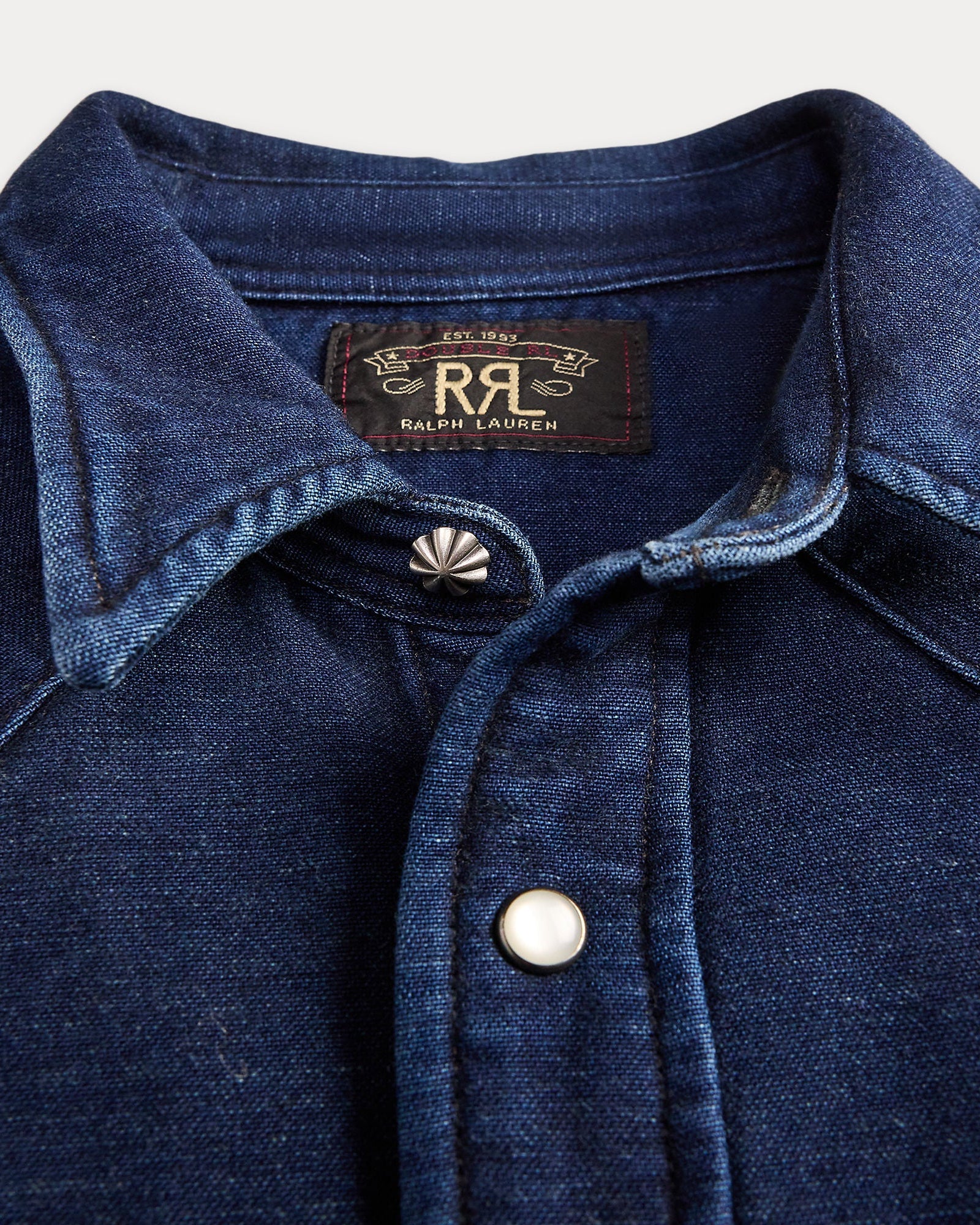 RRL Buffalo West Long Sleeve Sport Shirt Indigo T-shirt L/S Men