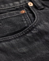 RRL Slim Boot Jean Distressed Black Denim Men