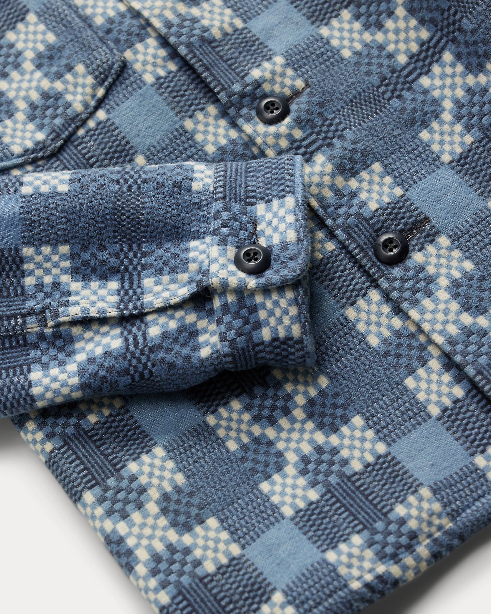 RRL Regiment Long Sleeve Sport Shirt Blue Shirt L/S Men
