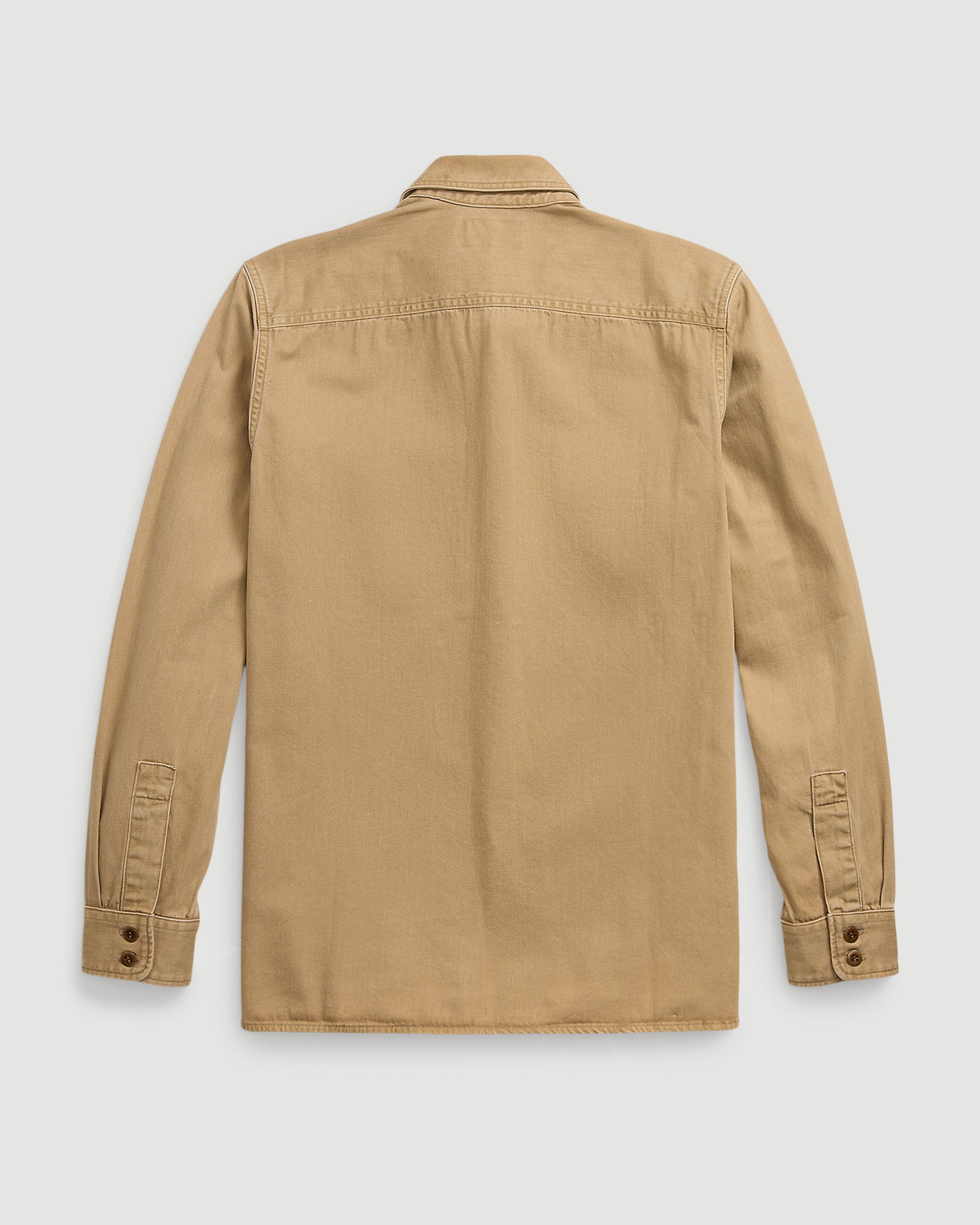 RRL Grayson Long Sleeve Sport Shirt Faded Tan Shirt L/S Men