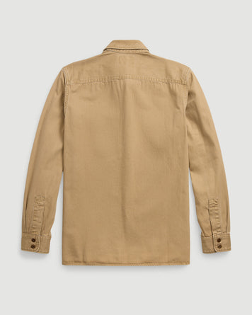 RRL Grayson Long Sleeve Sport Shirt Faded Tan Shirt L/S Men