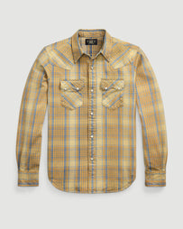 RRL Sawtooth Long Sleeve Sport Shirt Yellow Shirt L/S Men