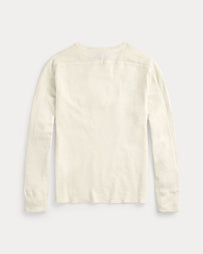 RRL Waffle Knit Crewneck White Knitwear Men