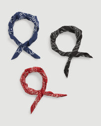 RRL Three Pack Bandana Scarf Red/Blue/Black Apparel & Accessories