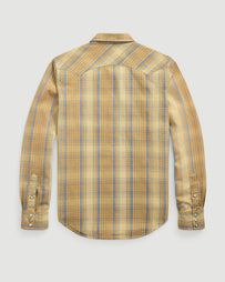 RRL Sawtooth Long Sleeve Sport Shirt Yellow Shirt L/S Men
