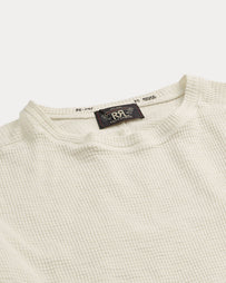 RRL Waffle Knit Crewneck White Knitwear Men