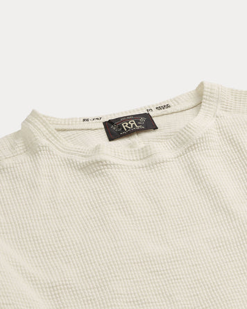 RRL Waffle Knit Crewneck White Knitwear Men