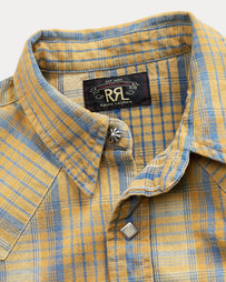 RRL Sawtooth Long Sleeve Sport Shirt Yellow Shirt L/S Men