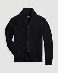 RRL Shawl Long Sleeve Cardigan Black JKT Short Men