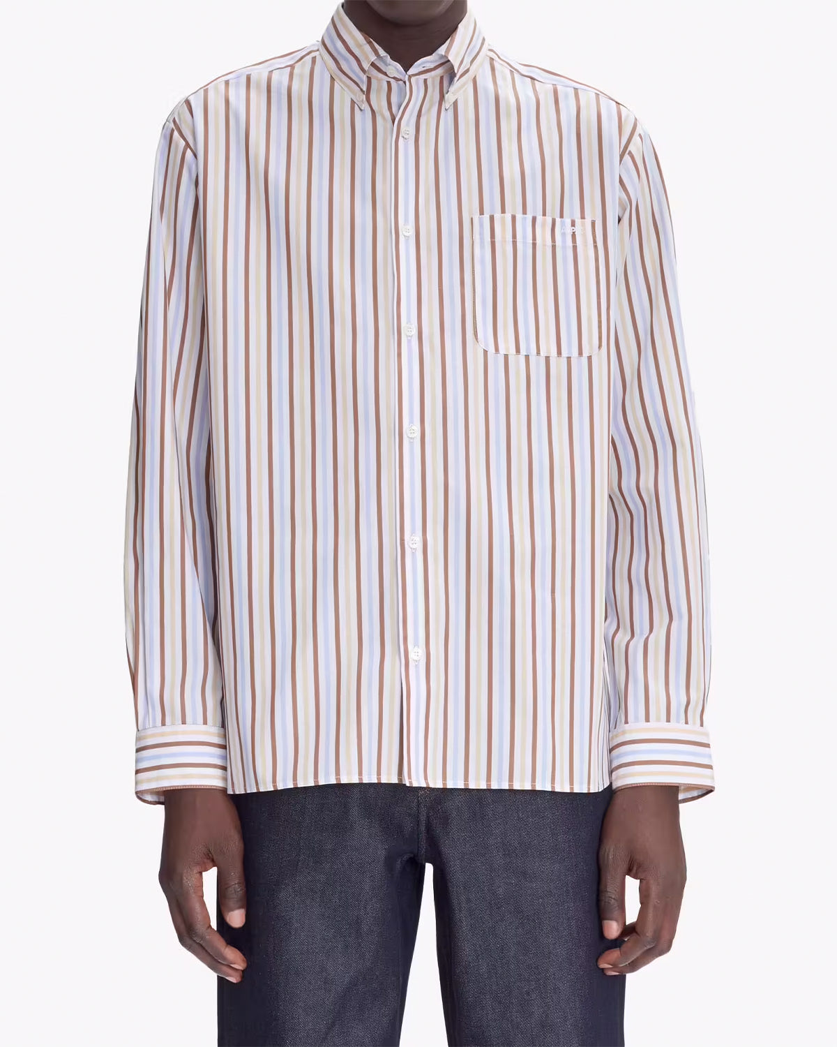 A.P.C. Chemise Mateo Logo Vanilla Shirts L/S Men