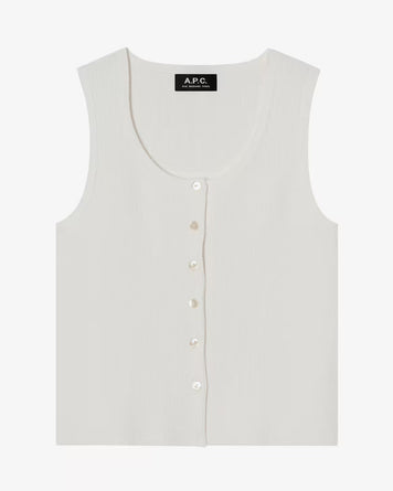 A.P.C. Debardeur Ambre Off White Shirt S/S Women