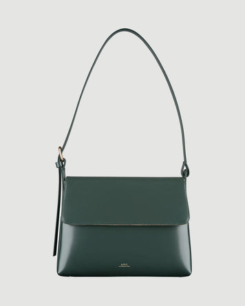 A.P.C. Sac Virginie Flap Dark Green Bags Women