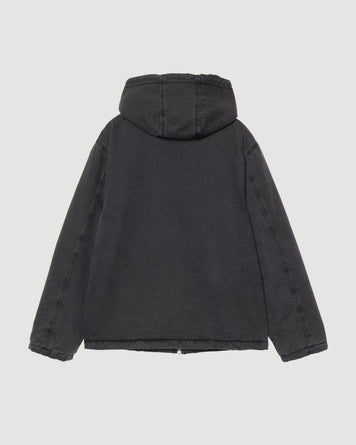 Carhartt W' Hooded Mitch Jacket Black Dusty Canvas JKT Short Women