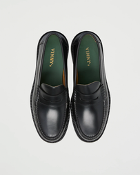 VINNY's Yardee Mocassin Loafer Black Polido Leather Shoes Leather Unisex