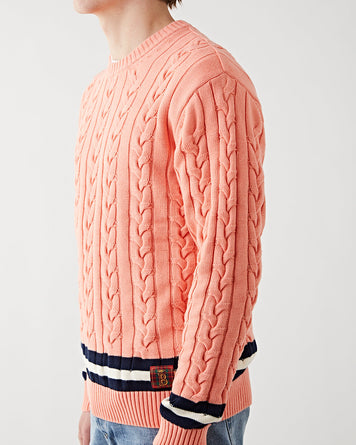 Baracuta Cable Knit Crewneck Flamingo Knitwear Men