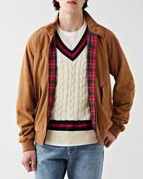 Baracuta G9 Harrington Jacket Tobacco Suede JKT Short Men