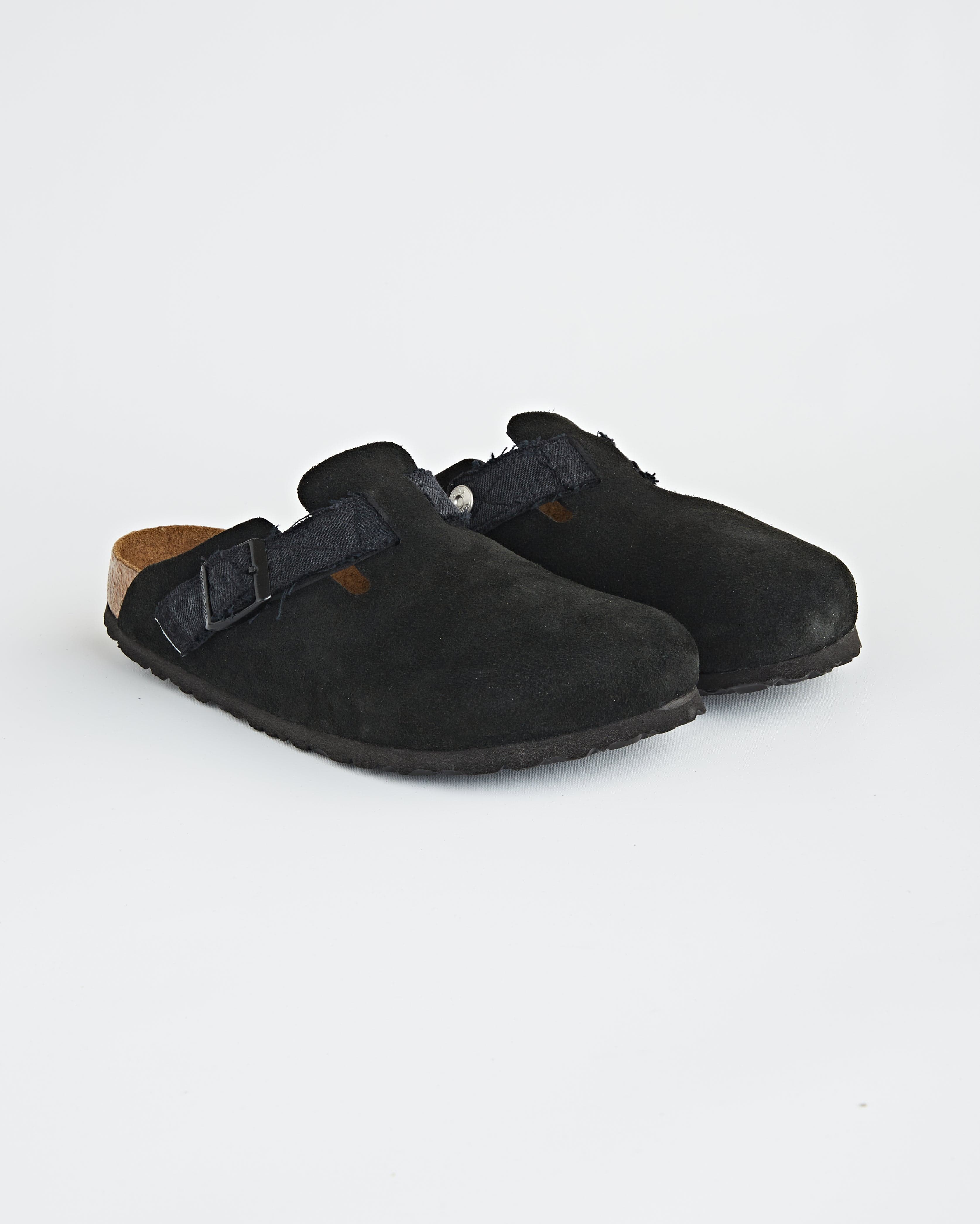 Birkenstock Tenue. Boston Black Selvedge Custom Shoes Leather Unisex