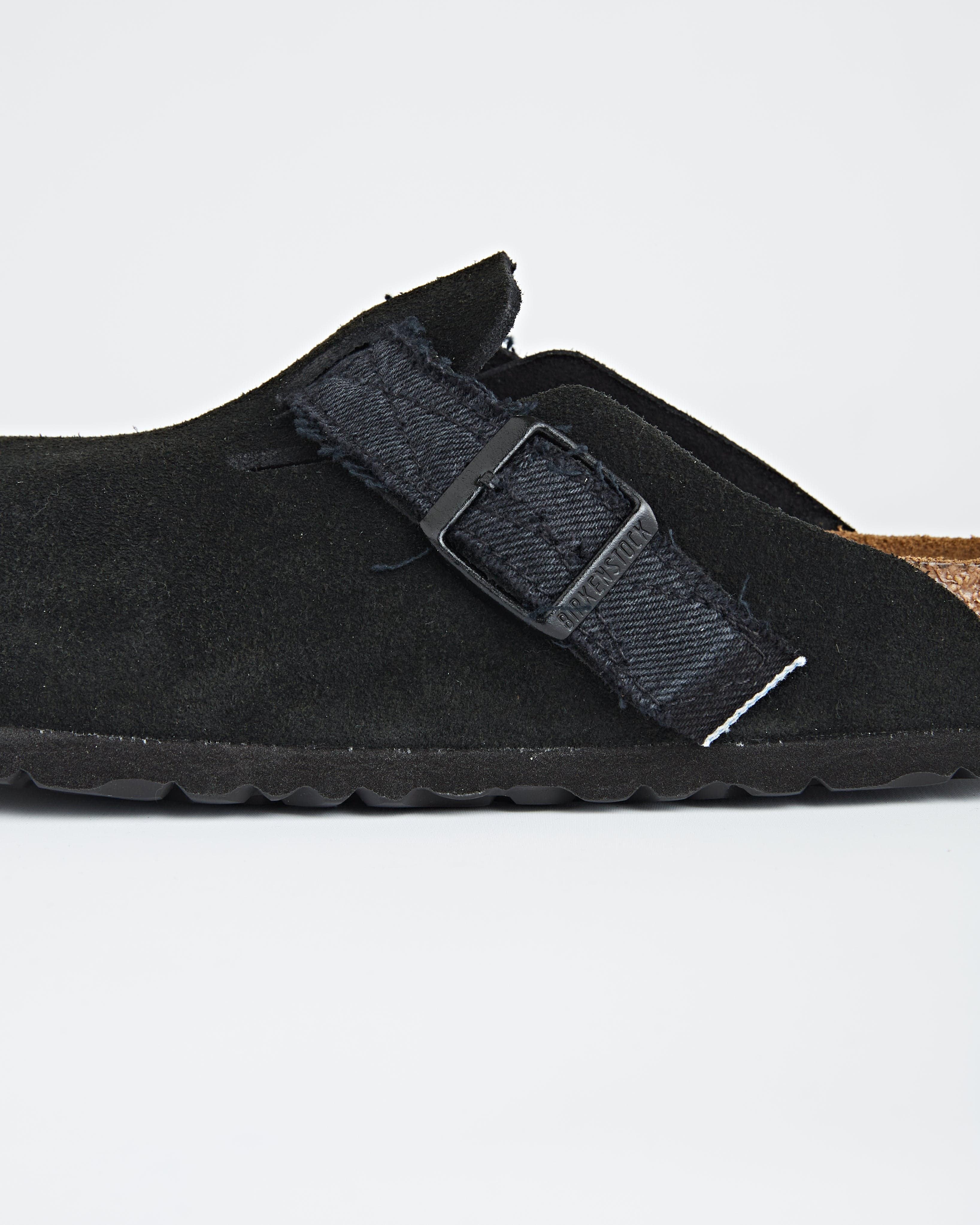 Birkenstock Tenue. Boston Black Selvedge Custom Shoes Leather Unisex