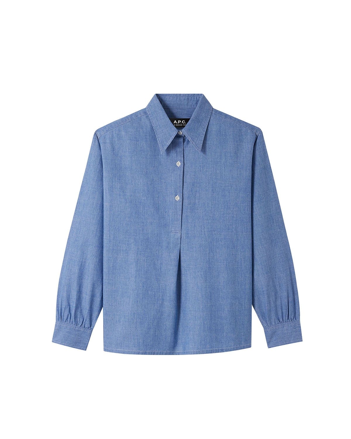 A.P.C. Blouse Henriet Light Blue Shirt L/S Women