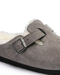 Birkenstock Boston Stone Coin Shearling Shoes Leather Unisex