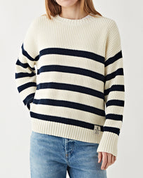 Denimist Striped Sailor Sweater Ecru / Navy Sweater Women