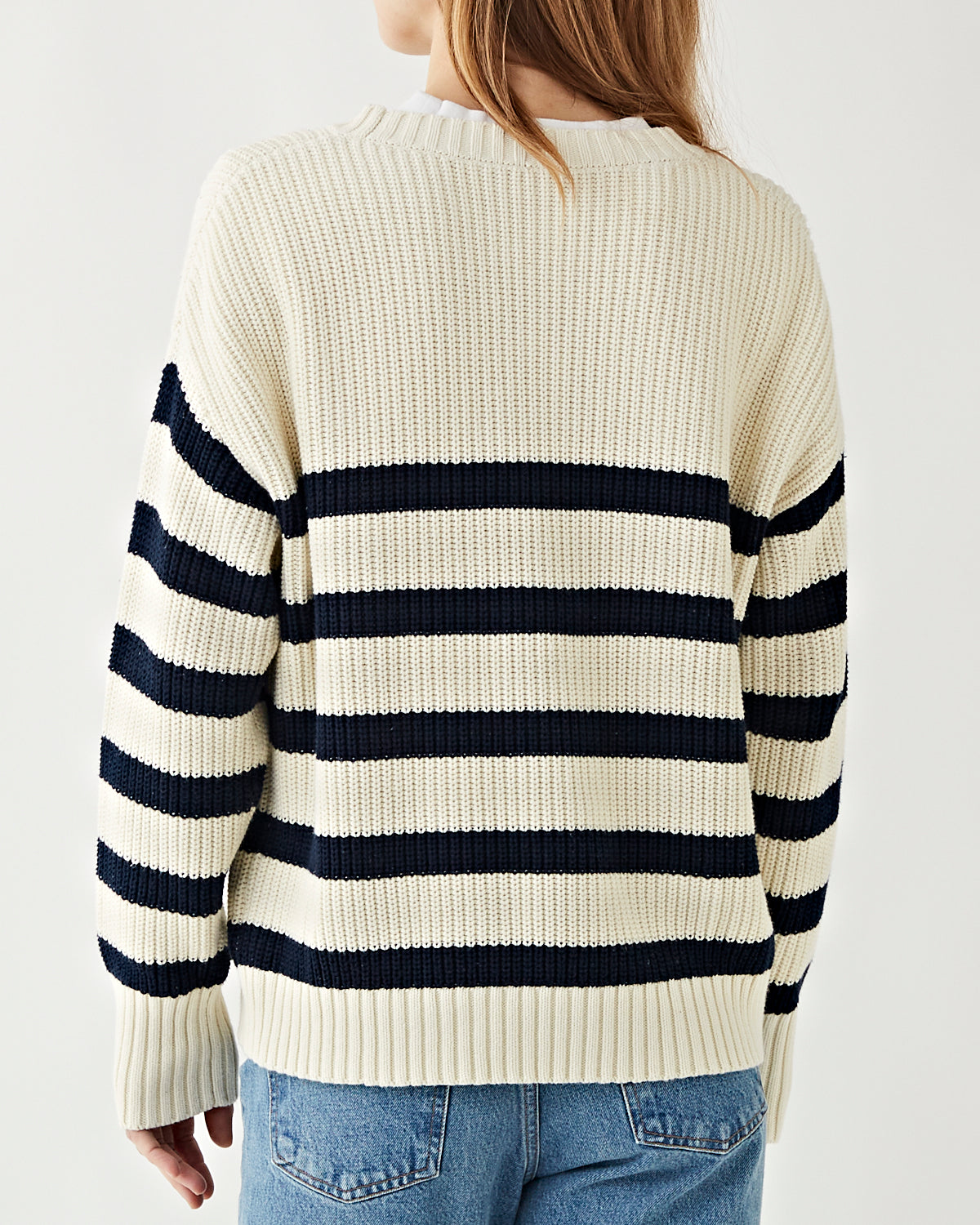 Denimist Striped Sailor Sweater Ecru / Navy Sweater Women