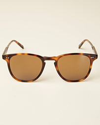 Garrett Leight Brooks 47 Classic Brown Tortoise / Semi-Flat Pure Coffee Eyewear One Size