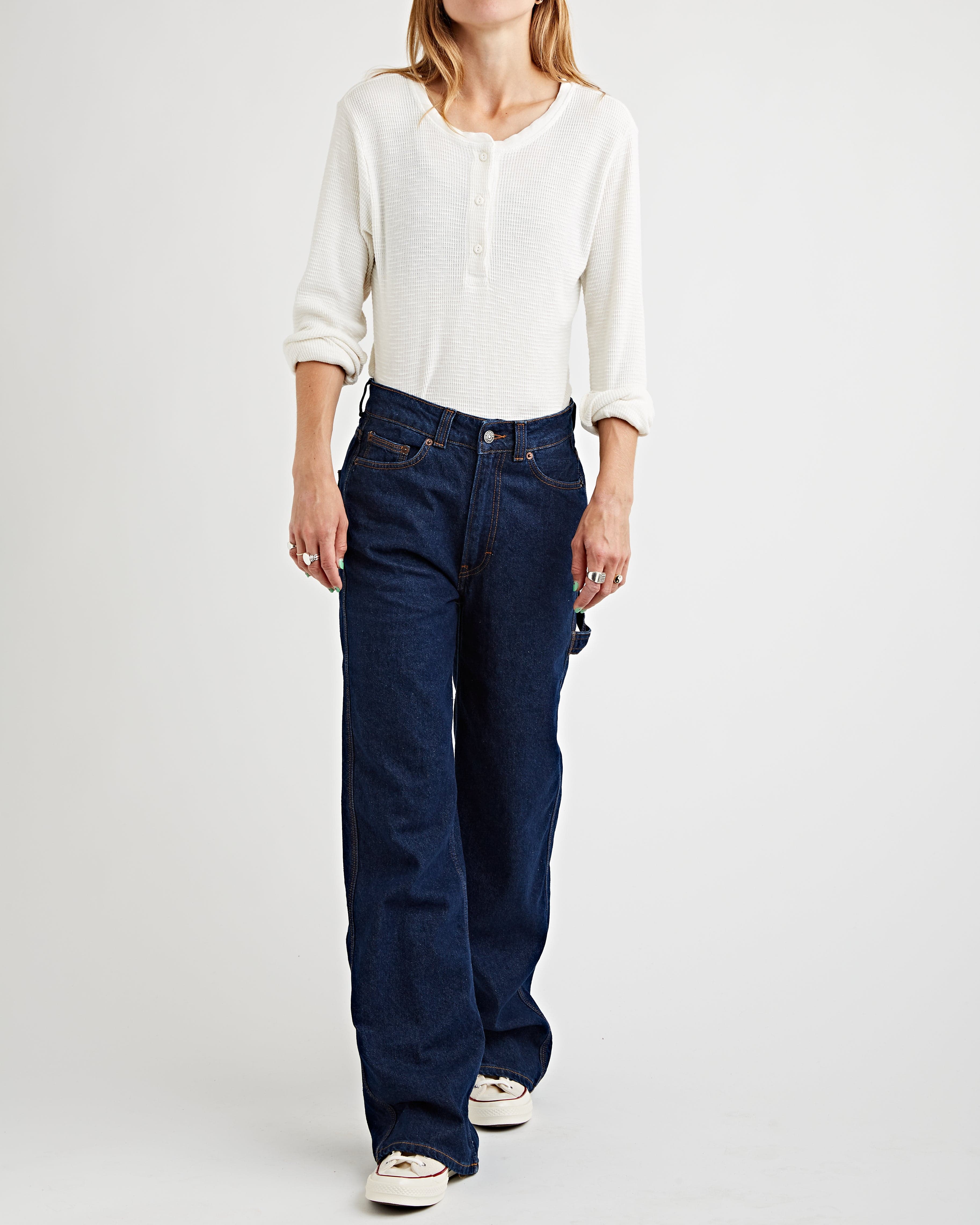 Haikure Winona Cargo Blue Rinse Denim Women