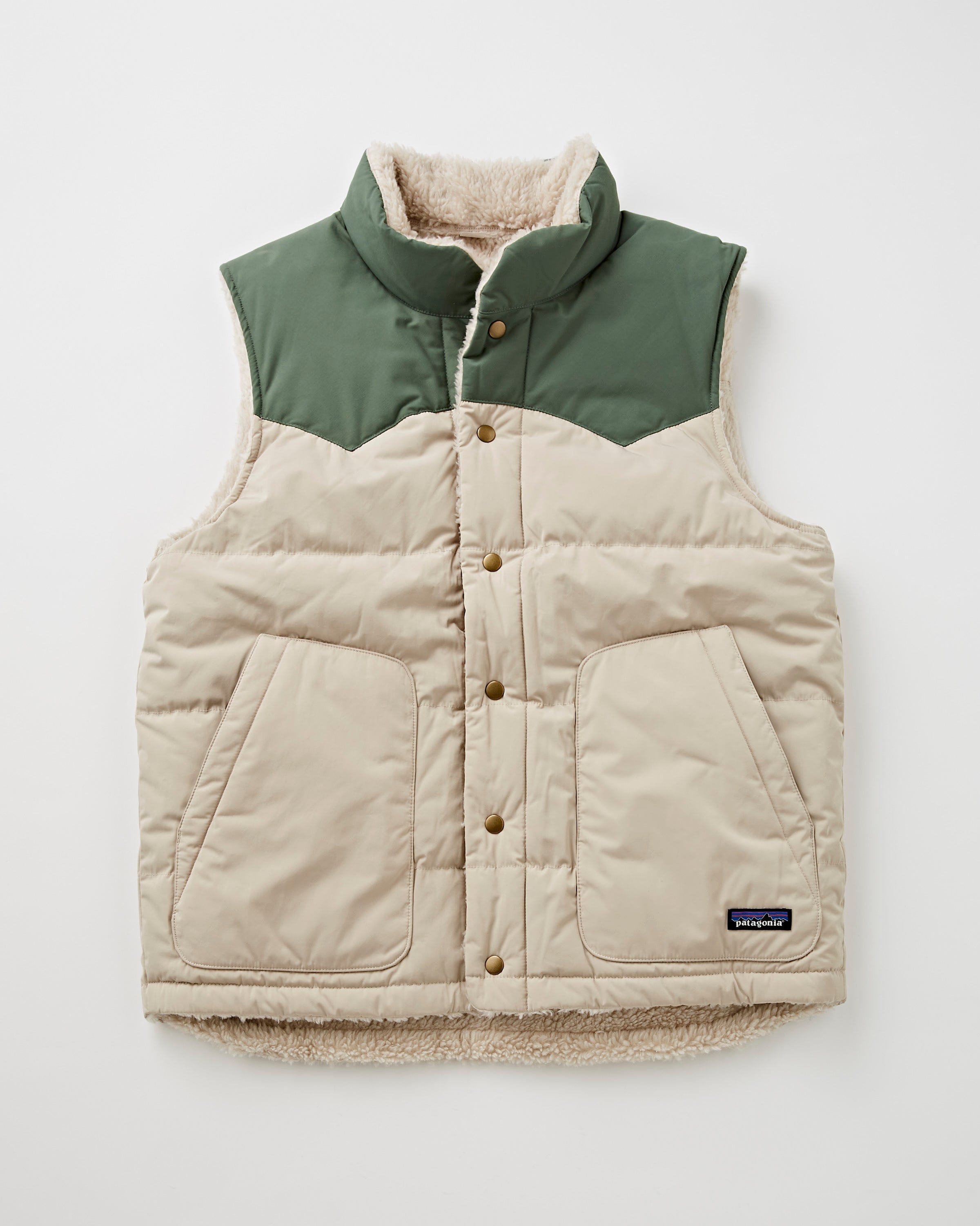 Patagonia M's Reversible Bivy Down Vest Oar Tan JKT Short Men