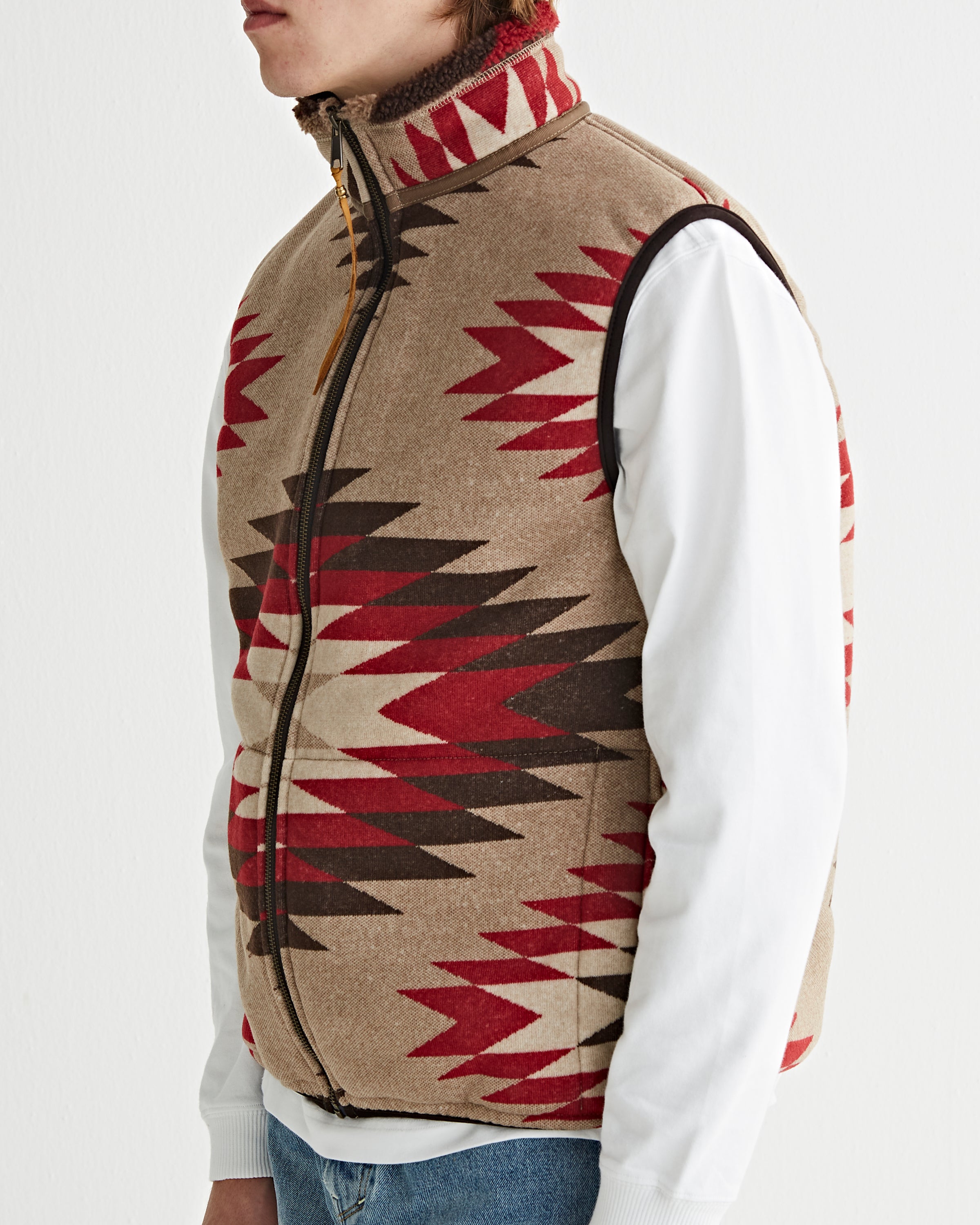 OrSlow Navajo Boa Fleece Vest JKT Short Men