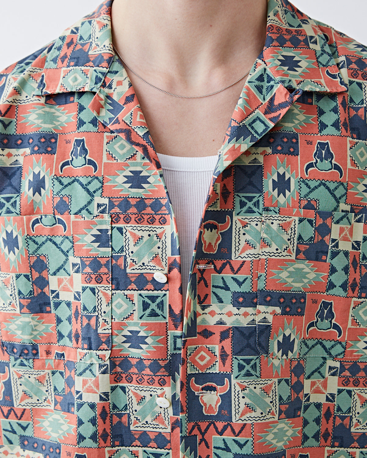 Rrl print camp shirt Clearance