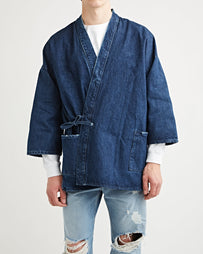 Tenue. Stone Wash Denim Kimono JKT Short Men One Size