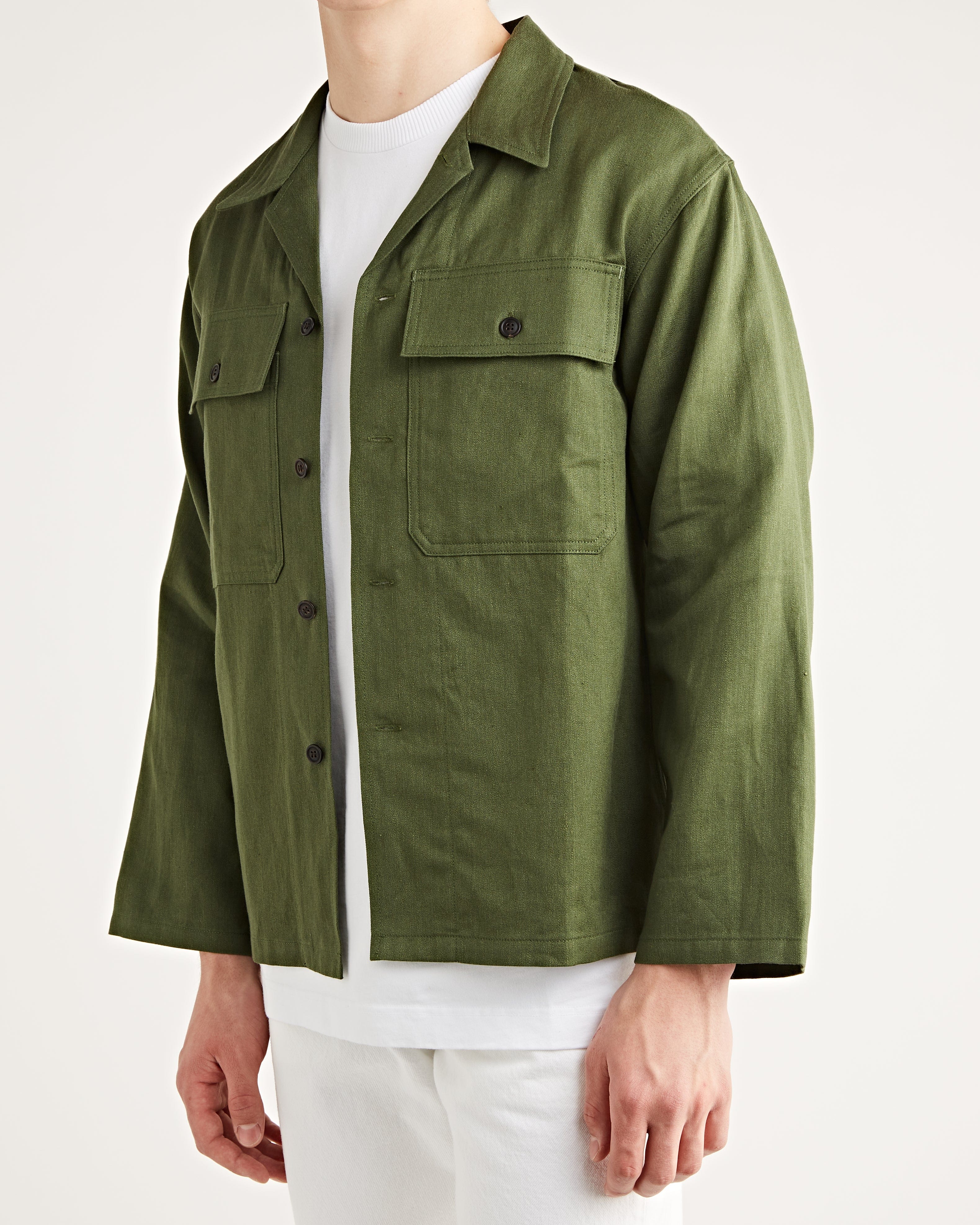 Visvim – Cardwell Shirt L/S Olive – Tenue de Nîmes