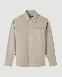 A.P.C. Surchemise Basile Brodee Taupe MEN SHIRTS
