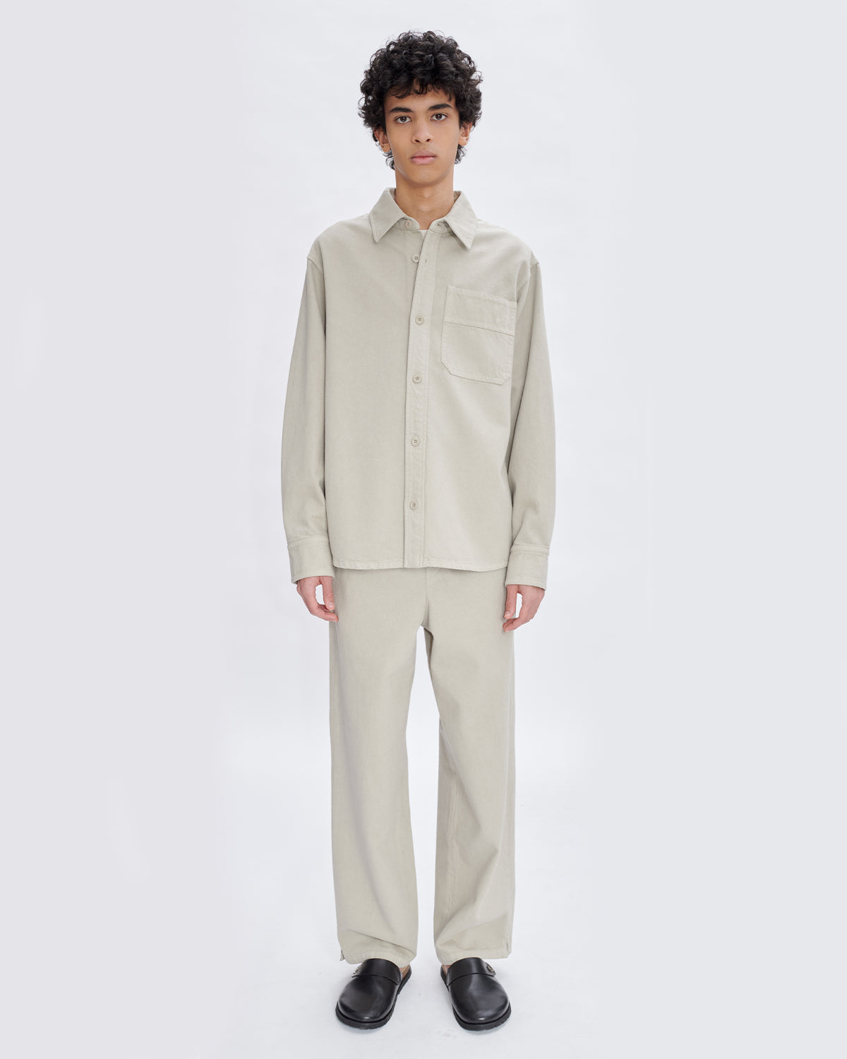 A.P.C. Surchemise Basile Brodee Taupe MEN SHIRTS