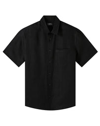 A.P.C. Chemisette Bellini Logo Black Shirt S/S Men