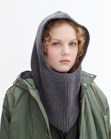 A.P.C. Ski Mask Sacha Heathered Anthracite Headwear Unisex