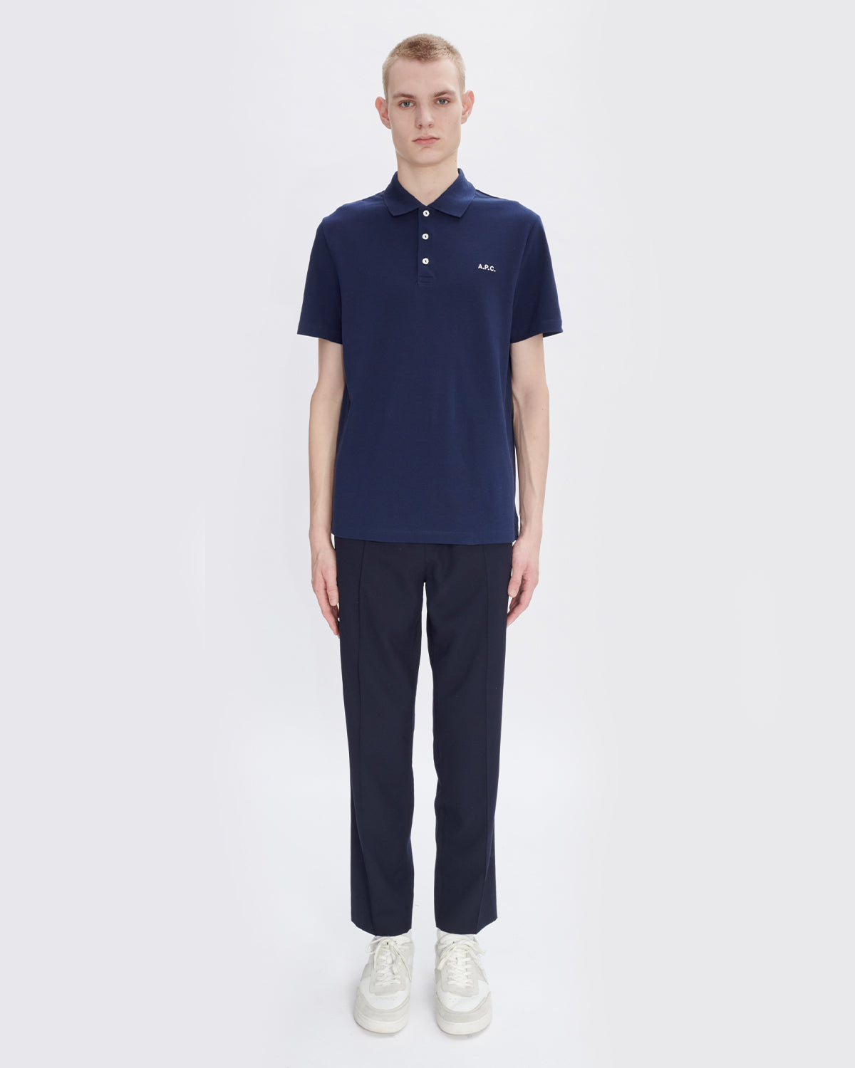 A.P.C. Polo Carter Dark Navy MEN T-SHIRTS