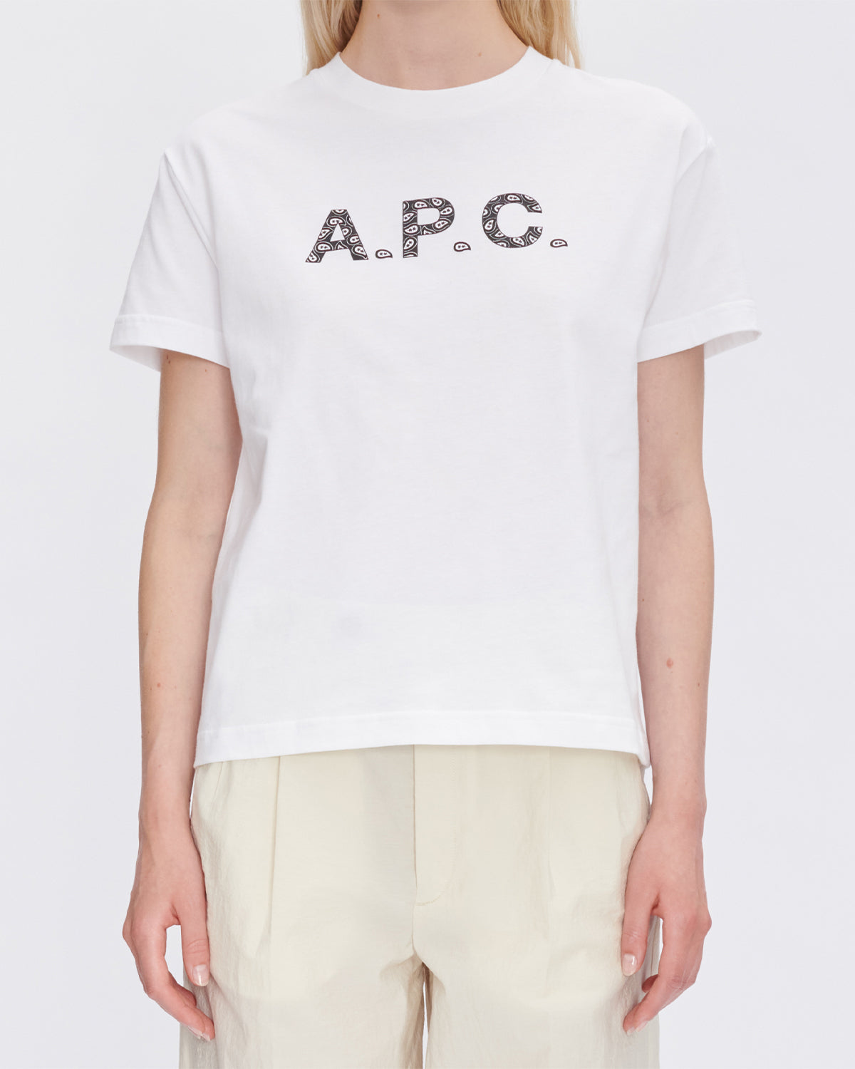 A.P.C. T-Shirt Chelsea White/Black WOMEN T-SHIRTS