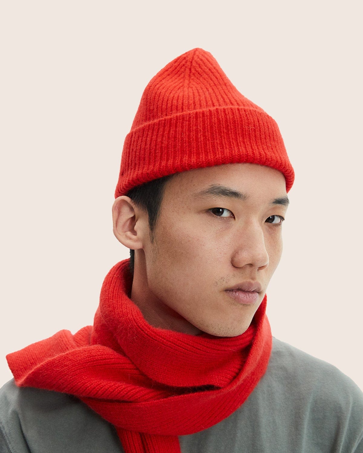 le bonnet handschuhe Beanie Crimson