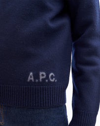 A.P.C. Pull Edward Dark Navy/Camel Knitwear Men