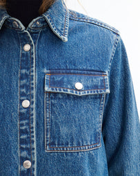 A.P.C. Surchemise Etania Light Blue WOMEN SHIRTS