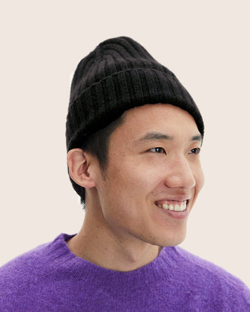 Le Bonnet Le Grand Bonnet Onyx Headwear Unisex One Size