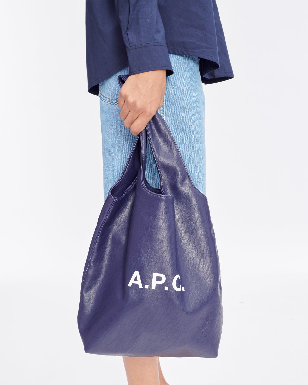 A.P.C. Tote Ninon Small Marine WOMEN BAGS