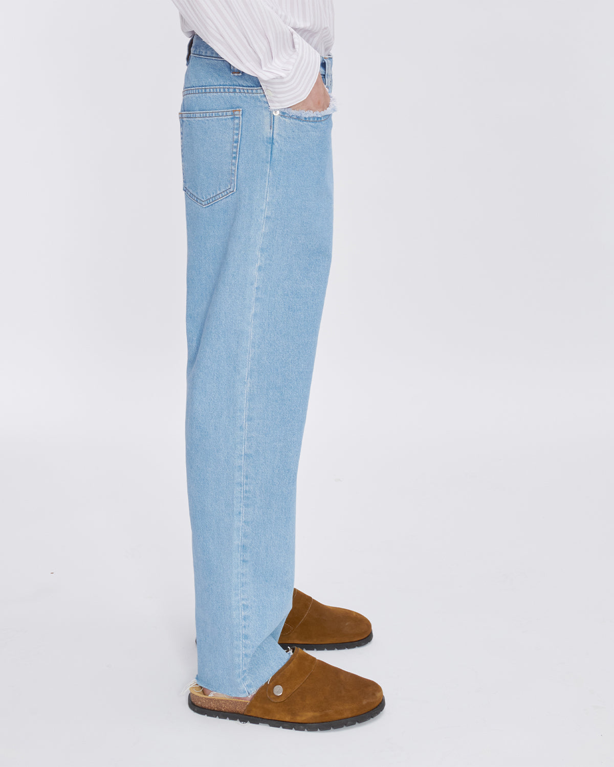RELAXED MID WAIST JEANS ZW COLLECTION - Light blue